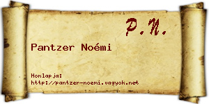 Pantzer Noémi névjegykártya